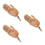 3Pièces Main Bois Articulée Posable Sculpture Marron 10