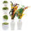 12Pièces Décorations Mini Plantes Pour Maquettes Décor Coloré Durable 2