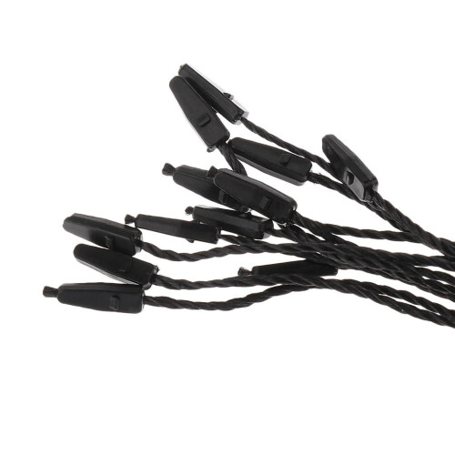 1000Pcs Clothing Hanging Tag String Fastener Labeling Loops Black 2