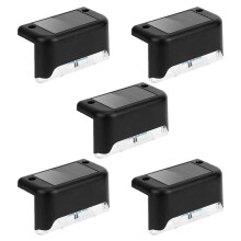 BESTYASH Solar Terrasverlichting Zwart 5-pack