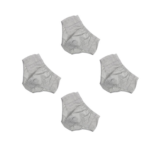 4Pcs Light Grey Cotton Men’s Underwear for Care Needs 2
