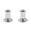2Pcs Silver Stainless Steel Moxa Burner Extinguisher with Stable Base 10