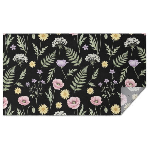 Toalha de mesa retangular com estampa floral Pioneer Flower, 60x102 polegadas.