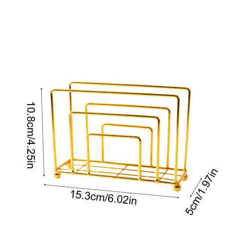 Porta-papel higiênico retangular dourado de chão 2