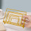 Porta-papel higiênico retangular dourado de chão 4