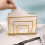 Porta-papel higiênico retangular dourado de chão 5