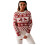Weihnachtspullover für Damen, Rundhalsausschnitt, Elch-Schneeflocken-Weihnachtspullover, Strickoberteil, Bluse, Weiß 1