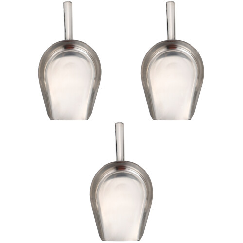 3Pcs Silver Stainless Steel Rice Scoop Multi-Functional Kitchen 2