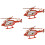 3St Rood Hout Speelgoed 3D Helikopter Decoratief 6