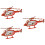 3St Rood Hout Speelgoed 3D Helikopter Decoratief 7