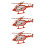 3St Rood Hout Speelgoed 3D Helikopter Decoratief 8