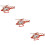 3St Rood Hout Speelgoed 3D Helikopter Decoratief 9