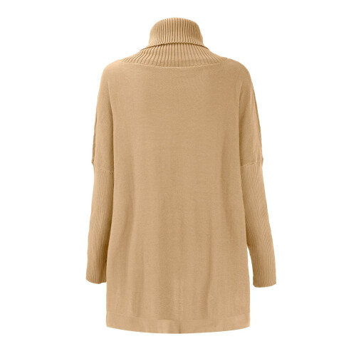Pulls pour femmes à col roulé et manches chauve-souris, pulls amples et oversize, pulls en grosse maille 2