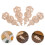 20Pcs Solid Wood Cabinet Appliques Beige Decorative Corner Onlays 11