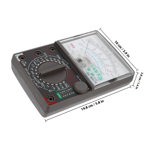 OUNONA Analog Multimeter for Voltage Current and Resistance Testing High Precision Portable Black Design 1