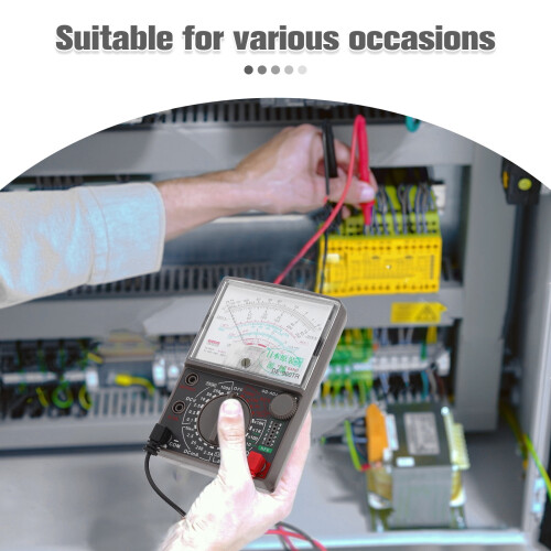 OUNONA Analog Multimeter for Voltage Current and Resistance Testing High Precision Portable Black Design 2
