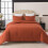 Twin Burnt Orange Comforter Set Microfiber 68x90 Inch 3