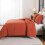 Twin Burnt Orange Comforter Set Microfiber 68x90 Inch 5