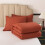 Twin Burnt Orange Comforter Set Microfiber 68x90 Inch 8