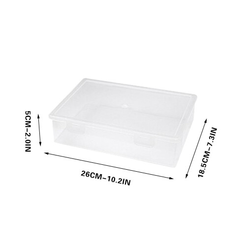 Plastic Snap-Tight Storage Box for Documents, Certificates, Papers – Thick & Clear, Desktop-Proof, Compatible with Office Supplies 2