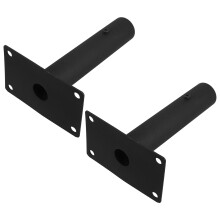 2pcs Iron Yard Fence Base Garden Post Support Base Metal Pole Fence Post Holder Fence Component Base for Garden Screen