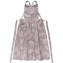 Floral Cotton Kitchen Apron with Adjustable Ties