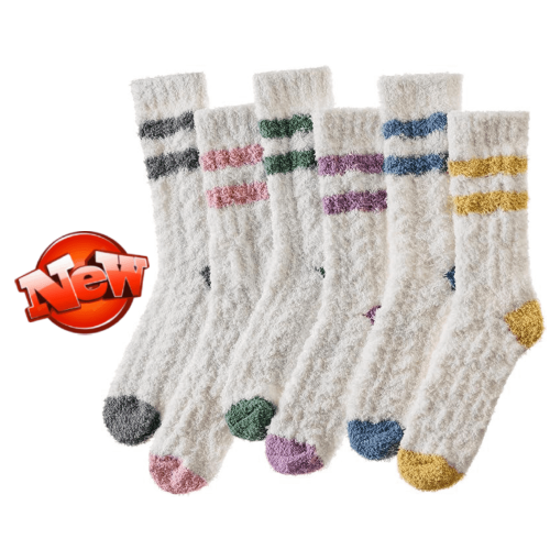 Γυναικείες κάλτσες Cozy Slipper Ultra Soft Fuzzy, συσκευασία των 6