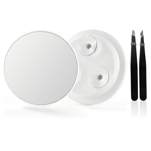 Espelho de mão pequeno, mini espelho dobrável compacto de 3 polegadas para homens e mulheres (preto, pacote com 1)
