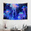 Tapeçaria de parede com estampa de água-viva bioluminescente, 152 x 102 cm (60 x 40 polegadas) 1