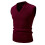 Men's V-Neck Sweater Vest Solid Color Relaxed Fit 1