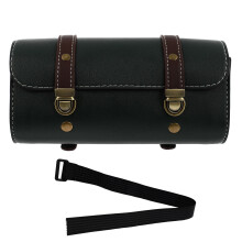 Electric Bike PU Leather Motorcycle Bag Retro Style Motorbike Front Tail Bag