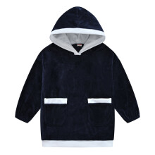 Blaincéad Inchaite le Hoodie do Pháistí, Blaincéad le Hoodie do Pháistí le Cochall agus Póca, Blaincéad Cluthar Rómhór Sherpa mar