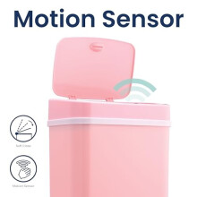 DZT-12-5PK Touchless Infrared Trash Can 3 Gal Pink