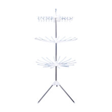 Égouttoir pliable en acier inoxydable 24 broches blanc