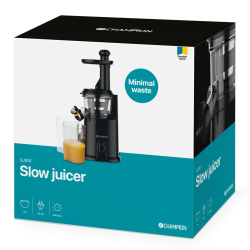 Champion Langsamer Entsafter 1L 200W SJ510 Schwarz 2