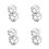 8Pcs Flush Mount Fire Sprinkler Head Protector Iron Silver Wire Cage 5