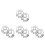 8Pcs Flush Mount Fire Sprinkler Head Protector Iron Silver Wire Cage 7