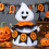 Pluszowa dekoracja ducha na Halloween 12 cm 4
