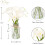 White Artificial Calla Lilies in Glass Vase, 7-Piece 2