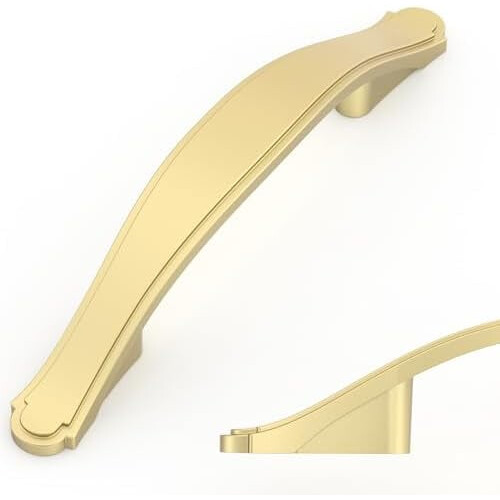 Kitchen Cabinet Handles Brushed Gold 3 Inch 10 Pack