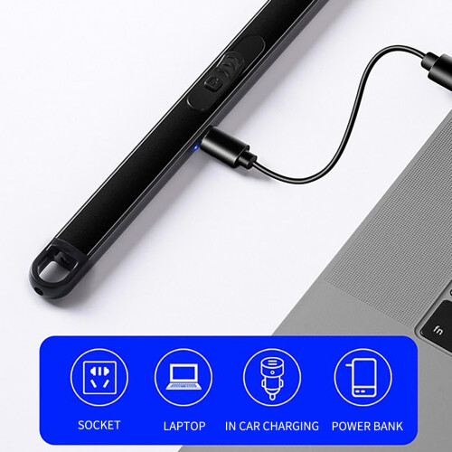 Επαναφορτιζόμενος αναπτήρας πλάσματος USB, αντιανεμικός και χωρίς φλόγα, με 2