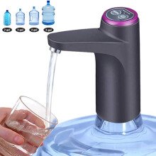 5G Wasserspenderpumpe, 600 ml, USB-Ladefunktion, tragbar für 2-5-Gallonen-Kanister, Schwarz