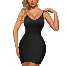 Lenjerie modelatoare pentru femei, modelator de talie respirabil, cu control al corpului, pentru femei, fuste cu spate jos, negru, XL