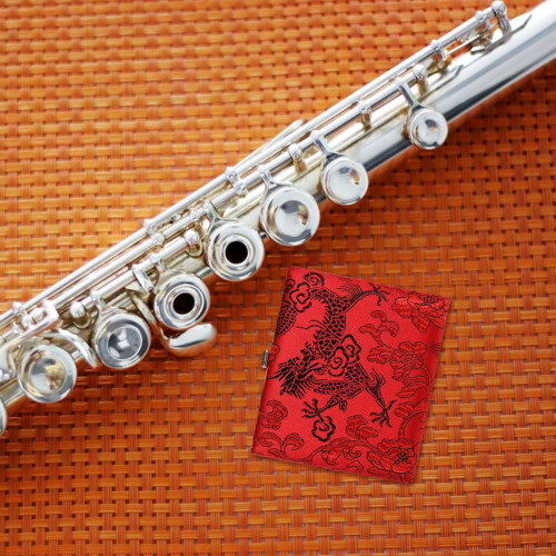 Boîte Accessoire Hautbois Avec Tissu Rouge 2