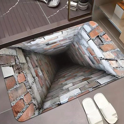 3D optische illusie deurmat, antislip, 40x60 cm
