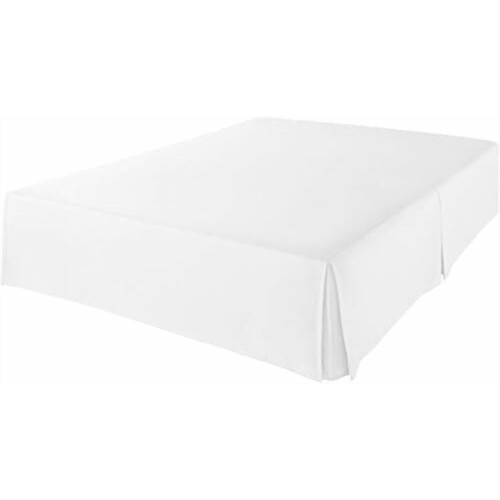 Bettrock Kingsize, plissiert, leicht, strahlend weiß 1