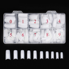 Acrylic Nail Tips White 500Pcs French Artificial False Tip for Manicure Nails Art Salons & Home DIY