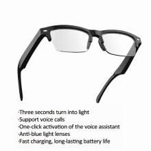 Unisex Wireless 5.3 Smart Glasses - Hi-Fi Sound/Call, Blue Light/UV Protection, Long Battery Life, Holiday Gift