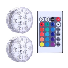 Zanurzalne oświetlenie LED RGB, wielokolorowe, wodoodporne, zmieniające kolor, z pilotem D614Z2E8