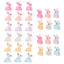 80 stuks paasminihaasjes, konijntjes, waterbestendige figuurtjes met gegolfde pruik, kinderfiguurtjes